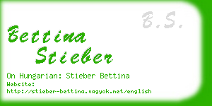 bettina stieber business card